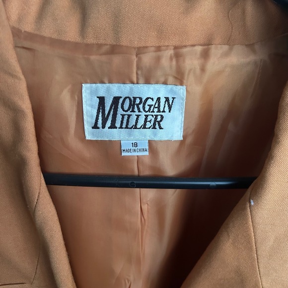 Morgan Miller Women's Camel Double Breasted Belted Blazer Retro Inspired Size 18 - Picture 6 of 7